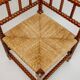 Classic vintage bobbin corner armchair