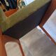 Fauteuil de bureau scandinave en teck et velours vert