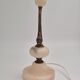 Sculptural table lamp in alabaster with fish/dolphin decoration, Swedish Grace