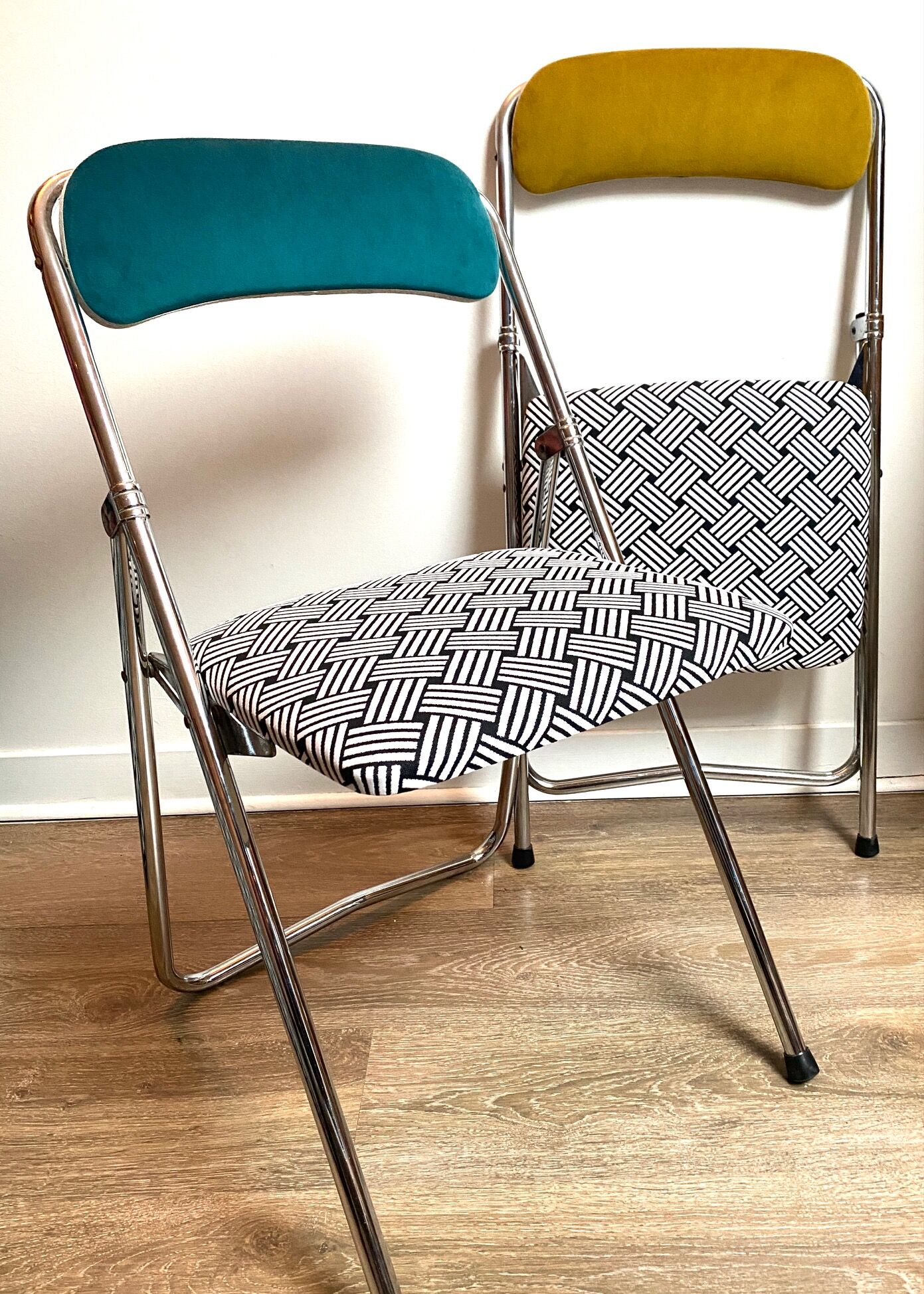 Folding chairs - 70s - upcycling