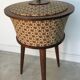 Vintage round tripod worker with tapered feet - 1960