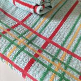 Ensemble nappe et 11 serviettes coton damassé vintage