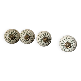 Ceramic furniture handle set