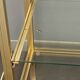 Television storage unit hi-fi video metal gold glass Pierre Vandel Paris 1970