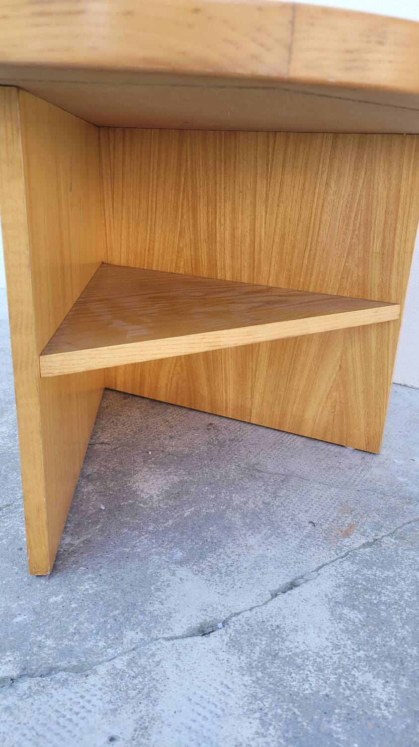 Vintage round coffee table design Maison Regain style 1970s