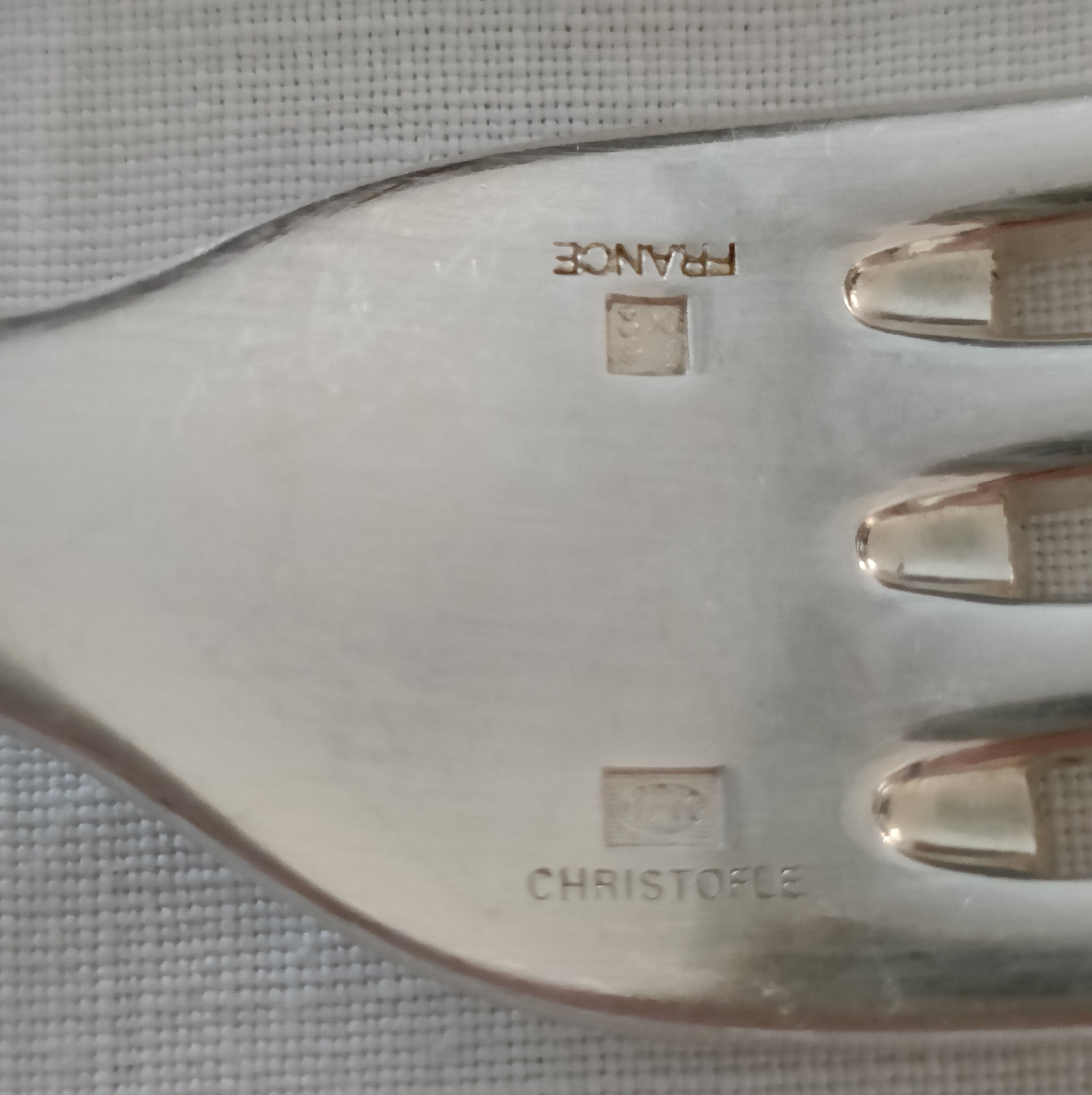 Lot 73 cutlery christofle model talisman lacquer of china color siena