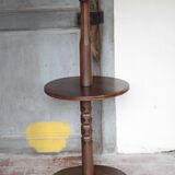 Vintage wooden floor lamp, reading table, carved wooden table, reading light