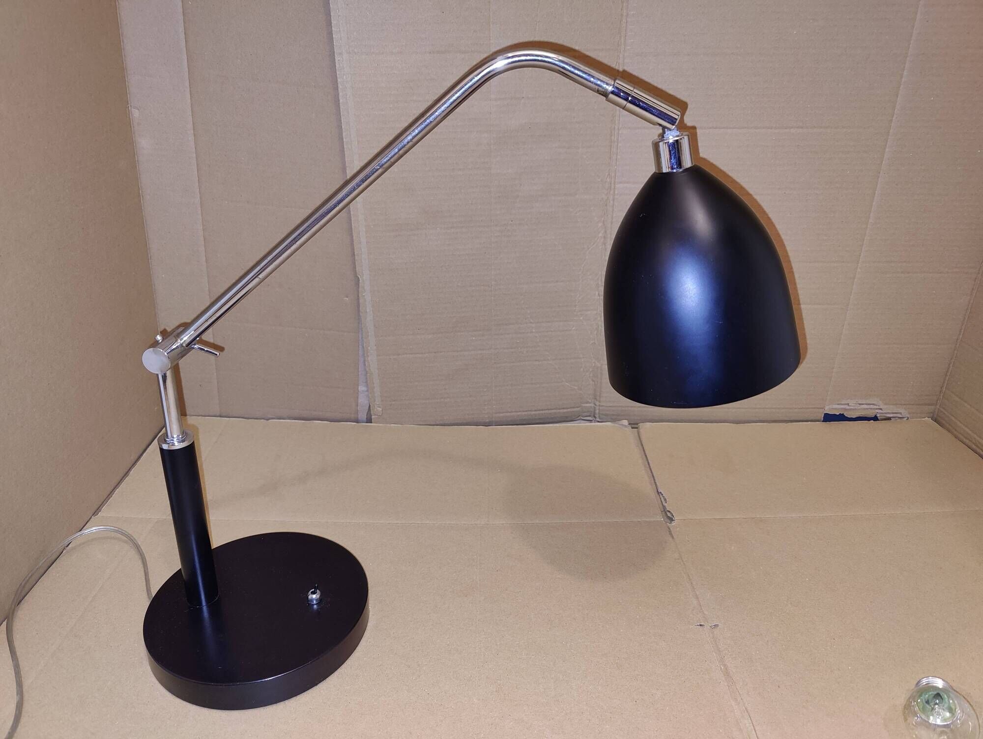 Black minimalist desk lamp MarkSlöjd (Sweden) Fredrikshamn Art Deco