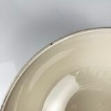 Half-porcelain salad bowl Badonviller, blue flower pattern, early 20th century.