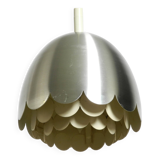 Small 1960s Space Age pendant lamp by Doria made of aluminum and metal