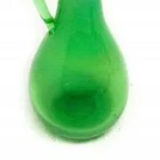 Modernist jug, turquoise glass, designed by J. Słuczan-Orkusz, Poland, 1970s