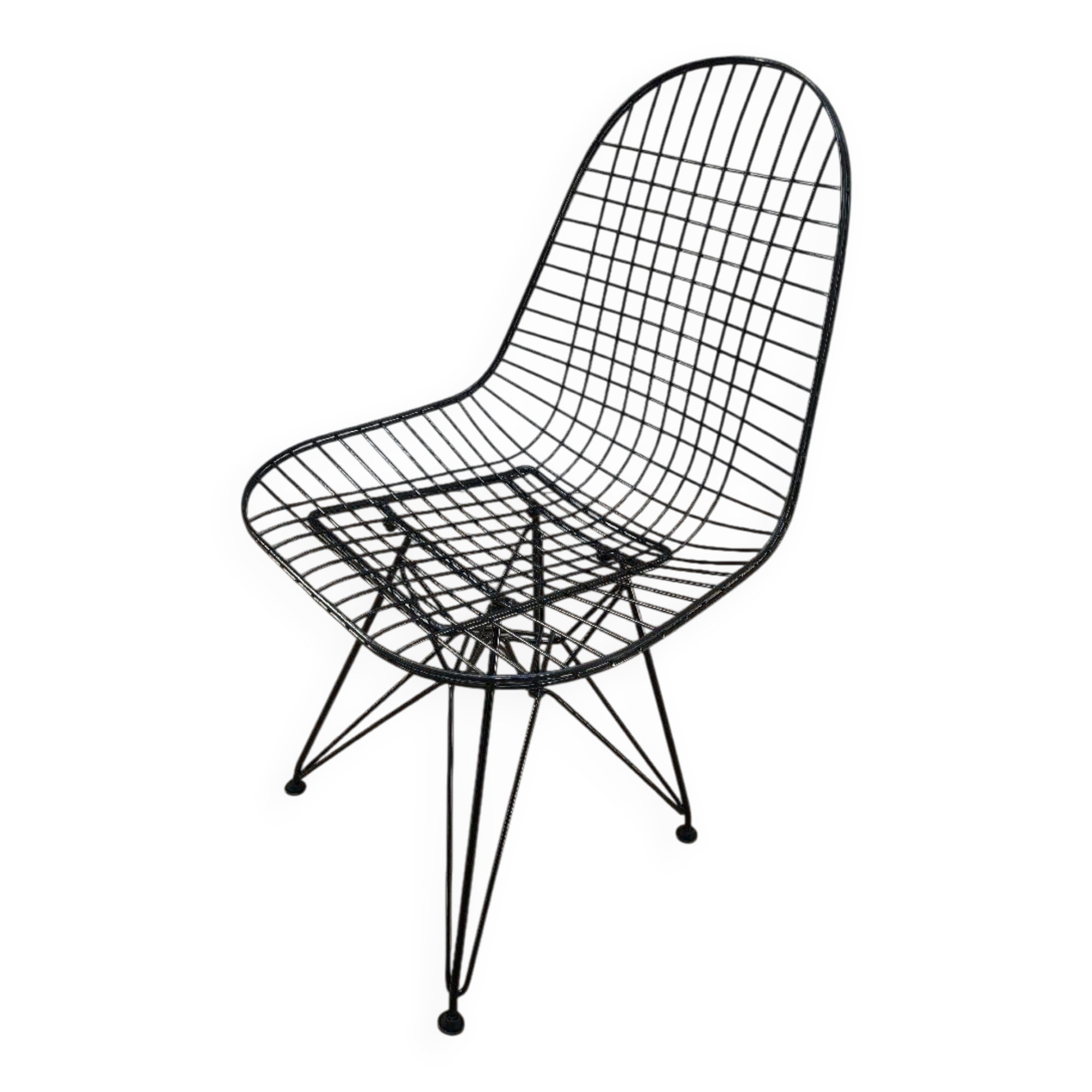 Set of 4 vintage black Eames chairs