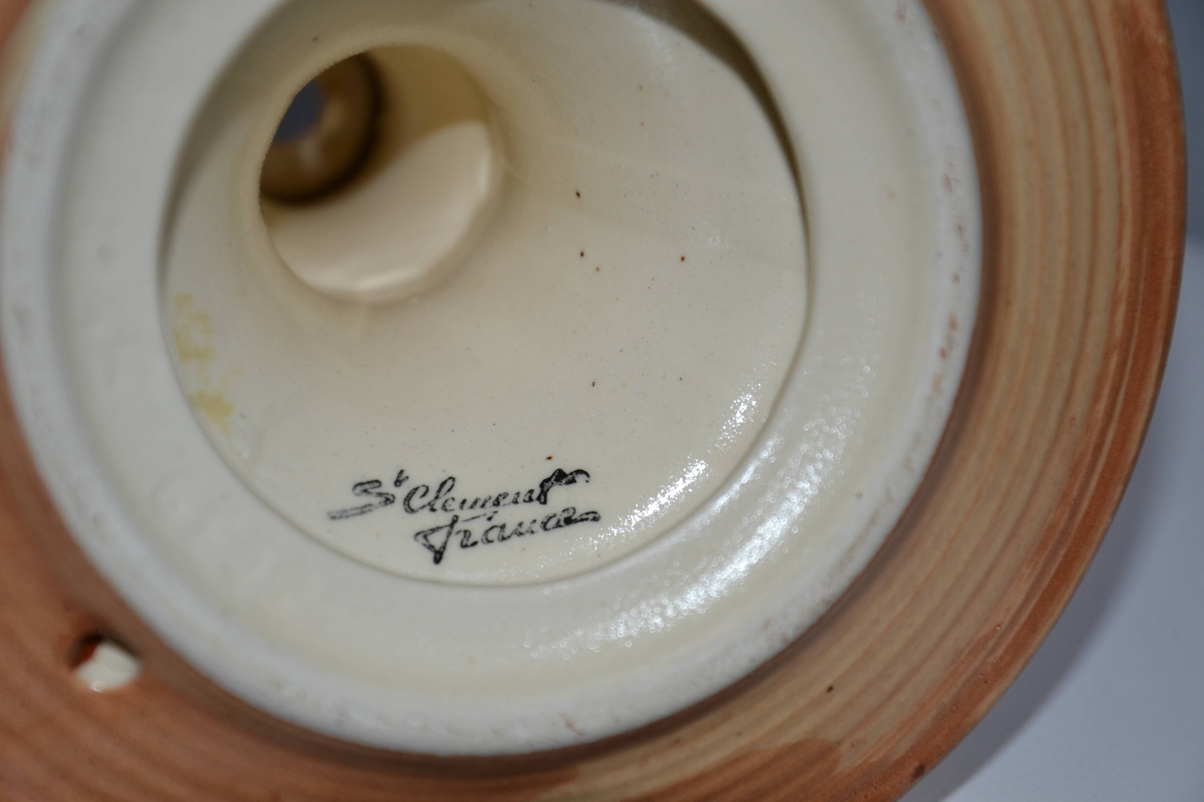 St Clement ceramic candle holder