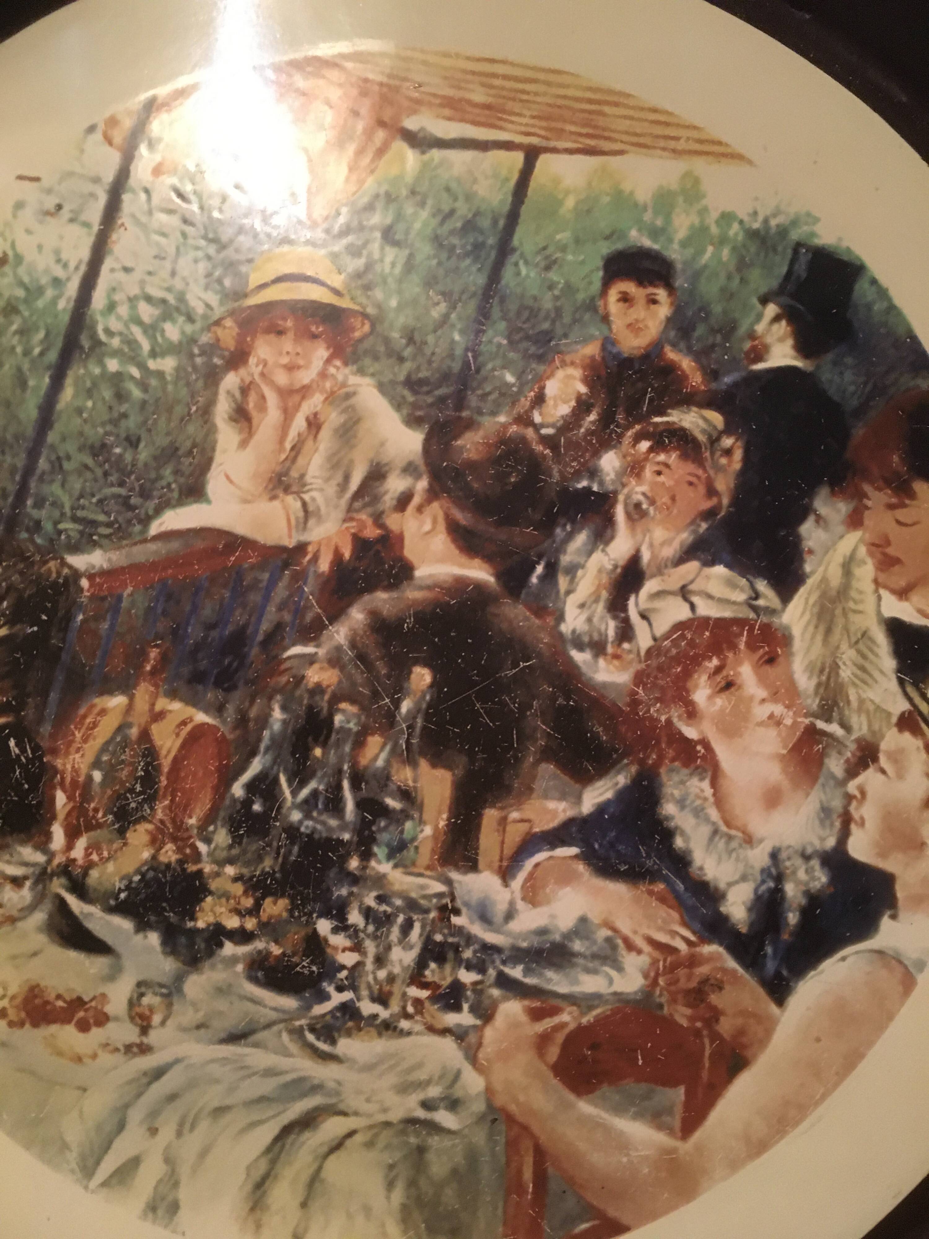 Enameled metal tray "The boaters' lunch" Renoir