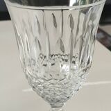 Set of 6 white wine glasses, Bohemian crystal. Regency/Empire style, 17.5 cm