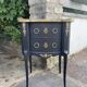 Commode rognon noire de style Louis XV ancienne