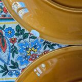 Set of 5 flat plates and 5 deep plates in ceramic