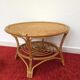 Vintage coffee table in woven rattan