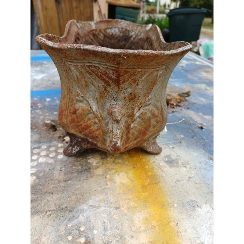 Set of 2 cast iron planters from 1900 from Charleville-Mézières