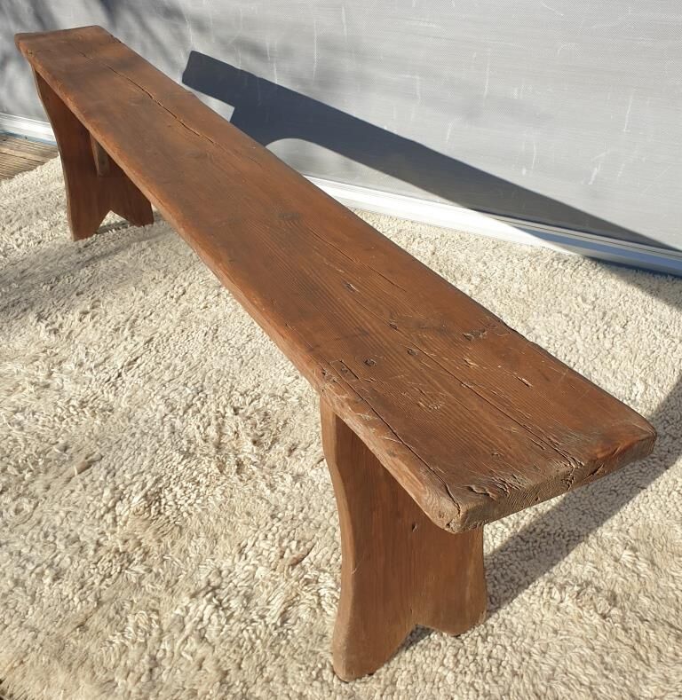 Vintage wooden bench L200