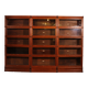 Library Wall of 3 Globe Wernicke Modules in Oak - 19th Century