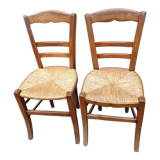 Pair of chairs paillé