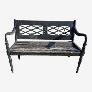 Garden bench cast iron and wood