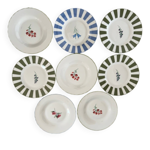 Assiettes style vintage - fleurie