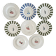Vintage floral plates, country chic bohemian style.