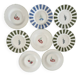 Assiettes style vintage fleurie campagne chic bohème