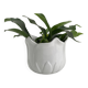 Cache pot en forme de tulipe porcelaine blanc vintage