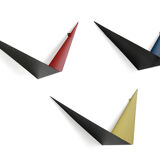 Set of metal Poul Cadovius Butterfly wall shelves