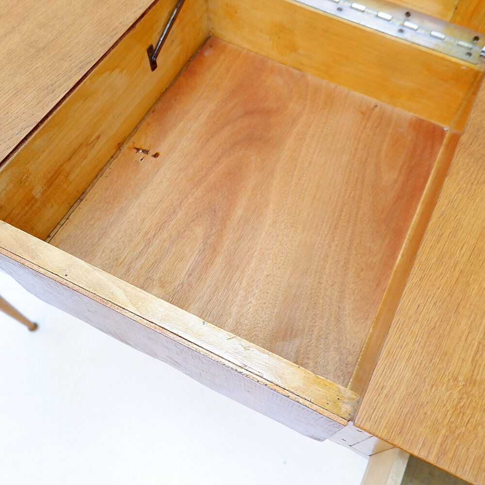 Dressing table with mirror, drop leaf and drawers - 20th century