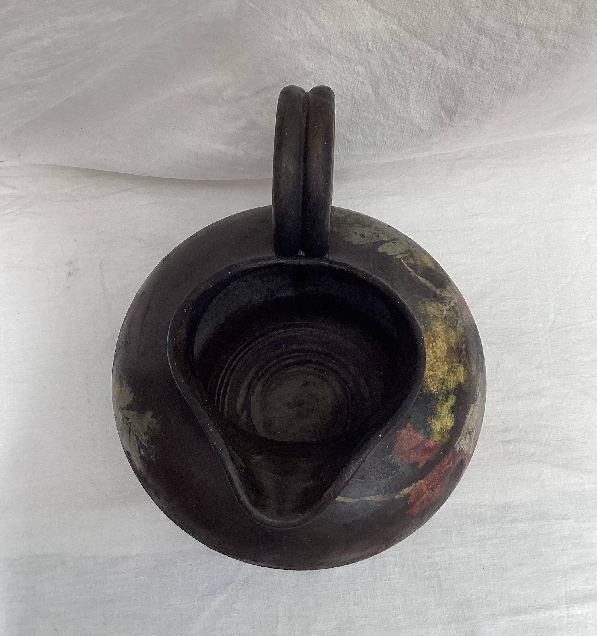 Antique, very large ceramic pitcher signed Vallauris. Dimensions: height - 30cm, maximum diameter - 23cm