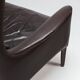 Pair of Durlet lounge chairs brown leather Belgium 1960