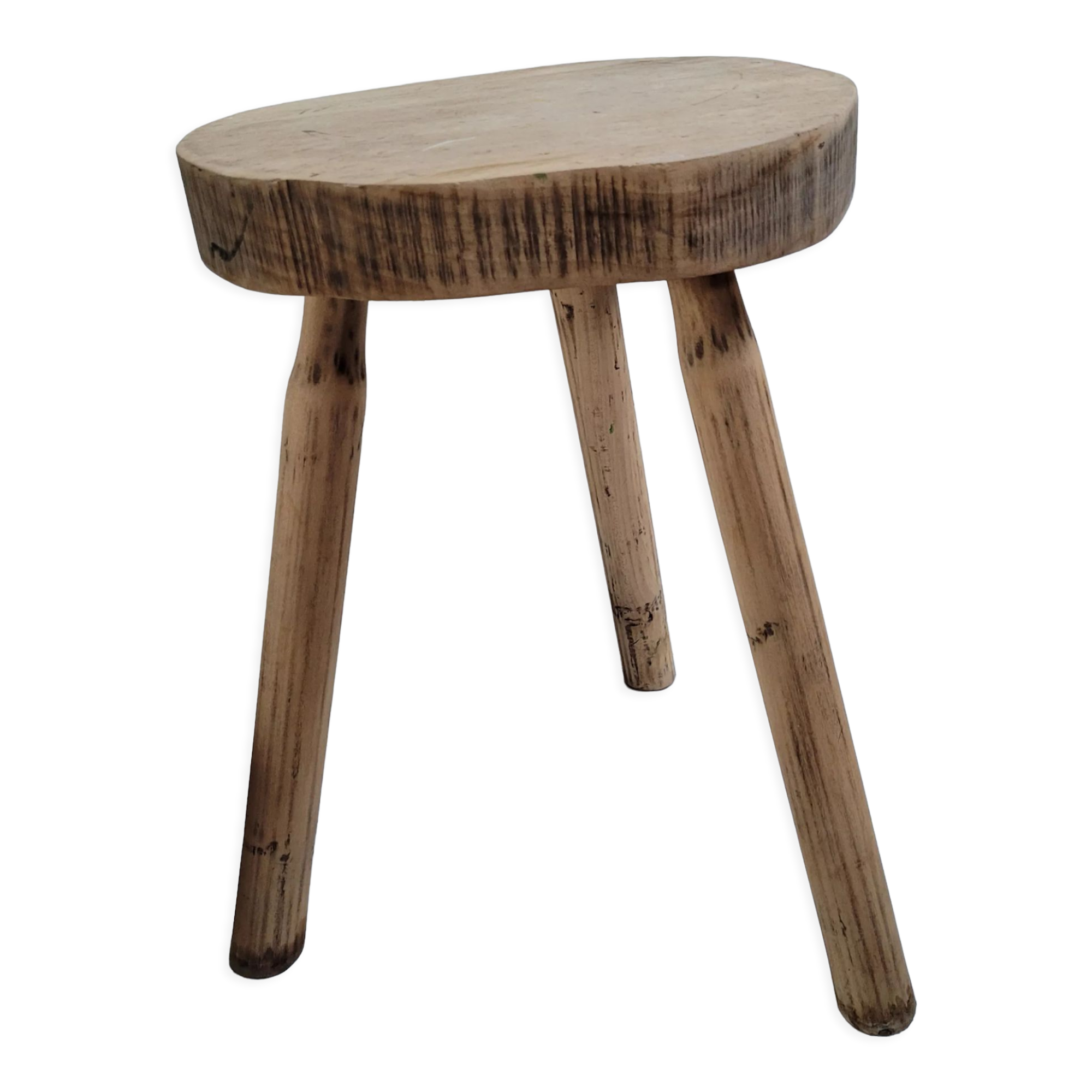 Stool cow tripod light solid wood