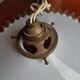 Vintage "rise and fall" lamp in opaline and porcelain