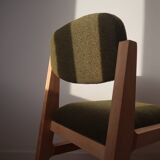Office chair in solid beech and terry fabric