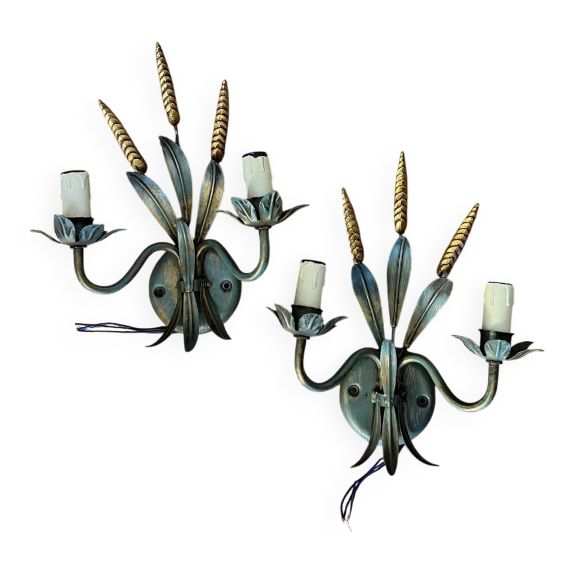 Pair of spike wall lights