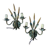 Pair of spike wall lights