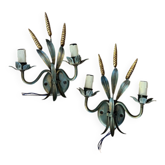 Pair of spike wall lights