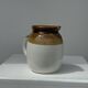 Small two-tone white and brown pitcher Made in China