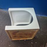 Vintage Authentic Vintage Fiberglass Cubic Side Table