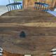 Oval solid walnut farmhouse table