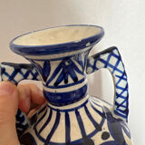 Blue-patterned ceramic vase