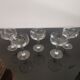 Vintage engraved glass champagne glasses