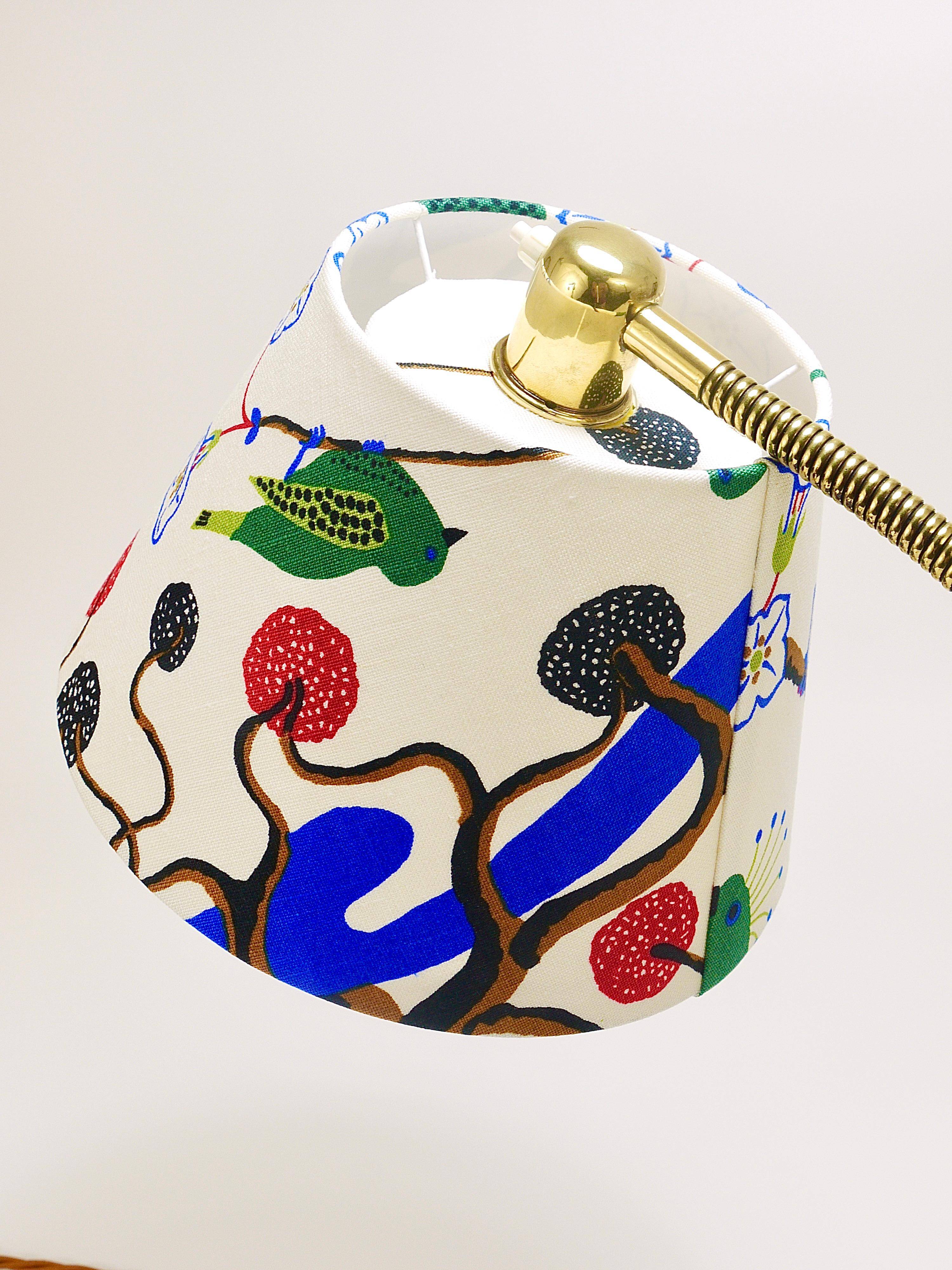 Table Lamp Josef Frank J.T. Kalmar Table Everywhere, Brass & Leather, Austria, 1930