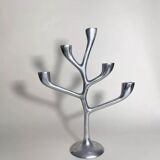 Italian Chrome Candlestick Organic Shape