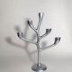 Italian Chrome Candlestick Organic Shape