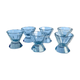 Art deco glasses, set of 6, 1940s